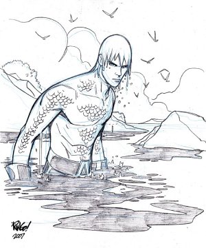 Aquaman Sketch by Mike Wieringo
