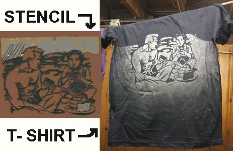 Stencil and T-Shirt